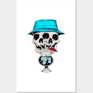 Skull Head Cocktail Posters and Art